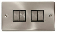 Deco Satin Chrome 10A 4G 2W Switch