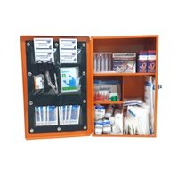 PM441-Platinum First Aid Kit Jumbo - Orange Metal Cabinet.