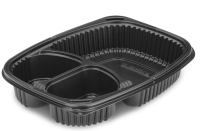 34oz Black Compartment Microwave Base(8x40)