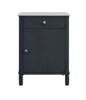 Russell Bold Curve (Left) Locker 1 Drawer 1 Cupboard with White Marble