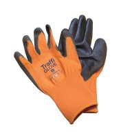GLOVES TRAFFI ORANGE/BLACK SIZE 10 (PAIR)