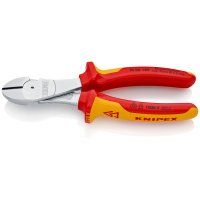Knipex High Leverage Diagonal Cutter Insulated Multi-Comp. Grips VDE Chrome-Plated 180mm 74 06 180