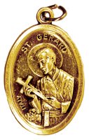 Brass Plated Medal Saint Gerard/Perpetual   (1522/GERARD/PERP)