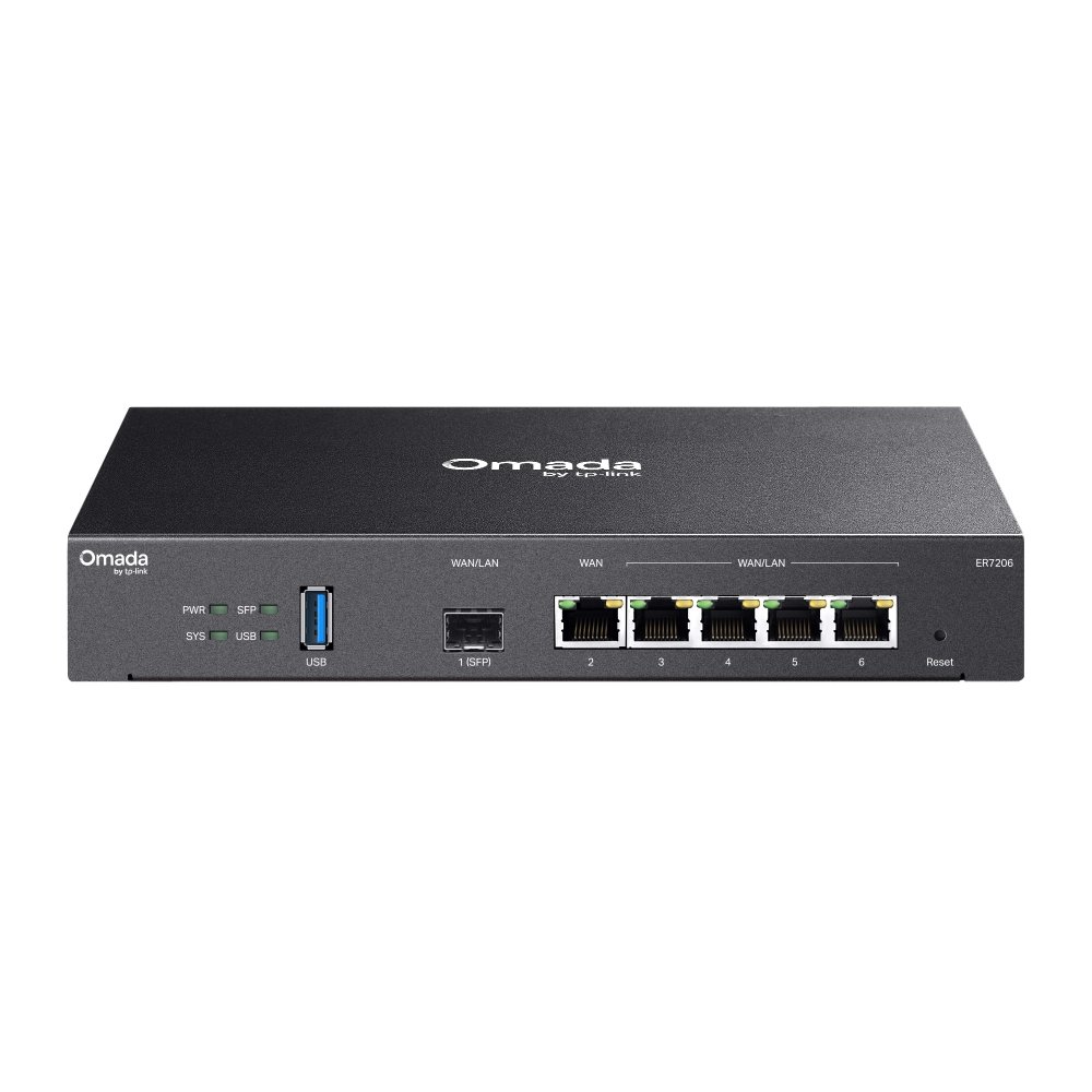 Omada ER7206 SFP and RJ‑45 Gigabit ports