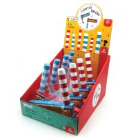 Football Rattle Red/Blue 15×2 cm - CDU of 8