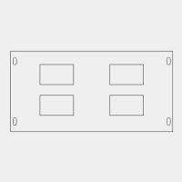 3 Compartment 4 Way LJ6C Data Plate, 37 x 22mm