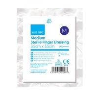 Blue Dot Finger Dressing - White 3.5 x 3.5cm
