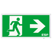 ESP Duceri Emergency Surface Exit Box 3W LED IP20 Right Legend L