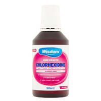 Wisdom Gum Health Chlorohexidine 0.2Percent Original Anti Bacterial Alcohol Free Mouthwash 300ml