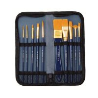 Meeden Acrylic Brush Set in Zip Case - 10 piece