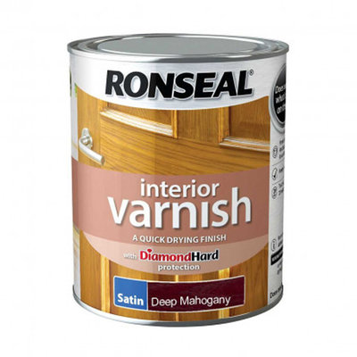 Ronseal Interior Gloss Varnish - Deep Mahogany 750ml