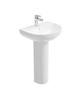 HORIZON 50CM 1TH ROUND BASIN & FULL PEDESTAL