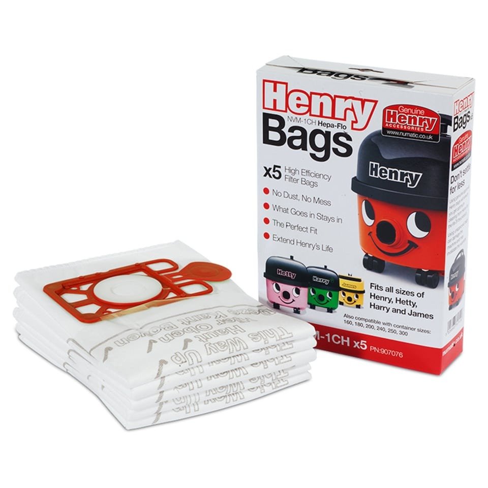 DUST BAGS FOR HENRY VACUUM CLEANER PACK OF 5