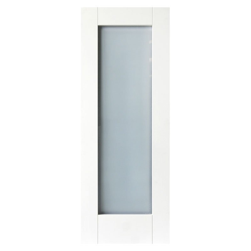 Shaker Clear Glass - White Primed (V Groove)