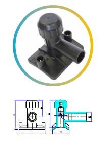 Radius Systems Tapping Tee Black Electrofusion 110-140 & 4 INCHx32 GAS/WATER PE100 40V 4.0PIN WA6330