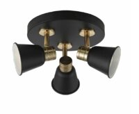 FRY 3 LIGHT PLATE SPOTLIGHT BLACK & ROSE GOLD