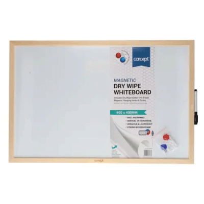 Concept Magnetic Dry Wipe Whiteboard - 40 x 60cm