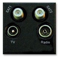 Triax TV/Radio/Sat/Sat 2 Insert Black(304265)