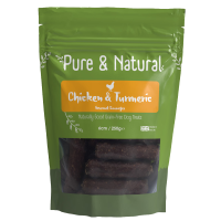 Pure & Natural Chicken & Turmeric Gourmet Sausages 6cm 250g