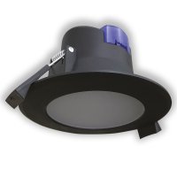 Source 7W Dimmable IP44 CCT PVC LED Downlight Black