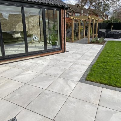 Tippers Porcelain Paving Slate Silver 1200mm x 600mm x 20mm