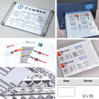 Self Adhesive Panel Label, 52x105mm, White