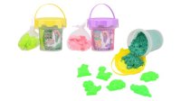 Magic sand in bucket with 6 accessories
