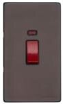 Verona Matt Bronze 2Gang 45a Switch + Neon (Tall Cooker)