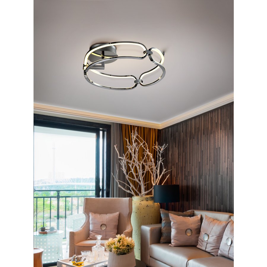 Schuller Collette Chrome LED Ceiling Light 786485