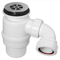 McAlpine 1 1/2" x 80mm Seal Resealing Shower Trap 70mm CP Plastic Flange STW10-R