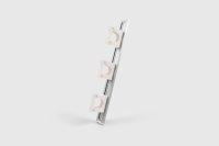 HD7 Aluminium Rail C/W 3 Hold2 Hangers White