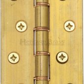 HG99-350-NB - Heritage Brass Hinge Brass With Phosphor Washers 4 x 2 5/8 Natural Brass Finish