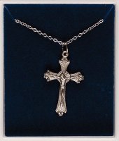 Necklet - Crucifix/Silver Finish   (65502)