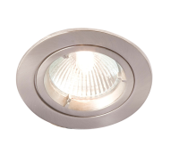 ZAK GU10 mains voltage DieCast AL downlight,max 50W,IP20,70mm,Brushed chrome,dim(R201SC-13)