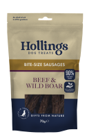 Hollings Gourmet Bite-Size Sausages Beef and Wild Boar 12x70gm