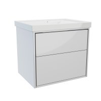 ERLA 600MM WALL HUNG TWIN DRAWER WHITE