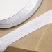 Jacquard Rose Ribbon White - 15mm x 10m