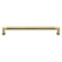 C0312 254-PB - Heritage Brass Cabinet Pull Bauhaus Design 254mm CTC - Polished Brass Finish