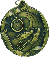 60mm Track Medallion (Antique Gold)