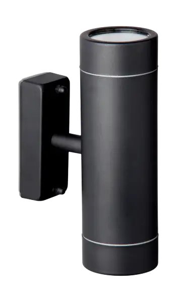 TRALEE 2x35W GU10 up/down wall light, IP44, Dark Grey, double