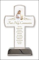 Communion Metal Cross/Girl - 6 inch   (C46412)