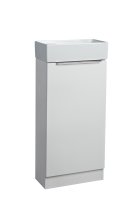 Tucker French Wandsworth 400mm Floor Standing Single Door Cloakroom Basin Unit Gloss White