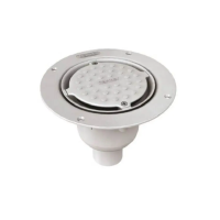 VERTICAL SHOWER DRAIN FOR SHEET FLOORING WHITE PEBBLE CAP