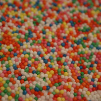 multi colour sprinkles rainbow ball spheres hundreds and thousands, 100s and 1000s