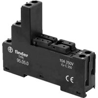 Finder 2 Pole Relay Base Black with Plastic Retaining Clip 95.05.0SPA