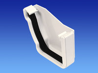 Wavin White Stormline Gutter Stopend - External LH 8T841 T9841W