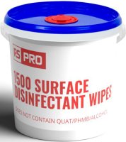 RS PRO Disinfectant Wipes Bucket 1500 - Blue 195 x 185mm