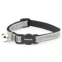 Ancol Gloss Reflective Cat Collar Silver 1x3