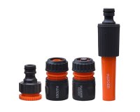 Harden 633124  Set 4 pc.  Garden Hose Garden Spray Nozzle + adaptors