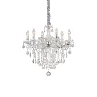 FLORIAN 6 LIGHT CHROME CRYSTAL PENDANT